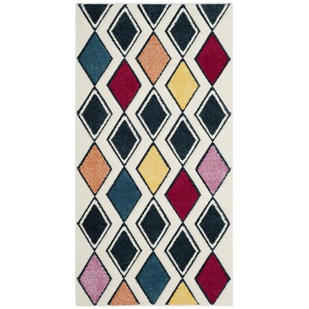 Safavieh Hollywood Power Loomed Accent Area Rug Ivory & Peacock Blue - 2 ft. 7 in. x 5 ft. HLW704B-3